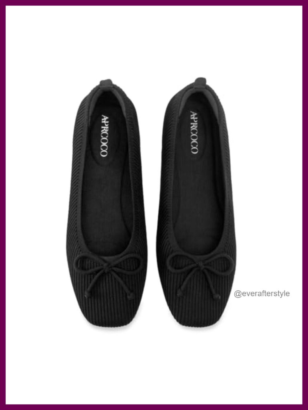 Square Toe Bowknot Ballet Knit Flats Comfortable Slip On Shoes